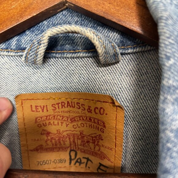 Vintage Levis USA Made 70507-0389 Blue Relaxed Trucker Denim Jacket Mens 80s 90s - Picture 6 of 12